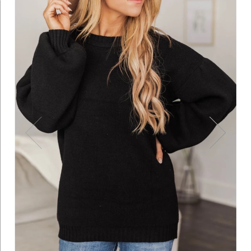 COPY - Pink Lily Black Sweater